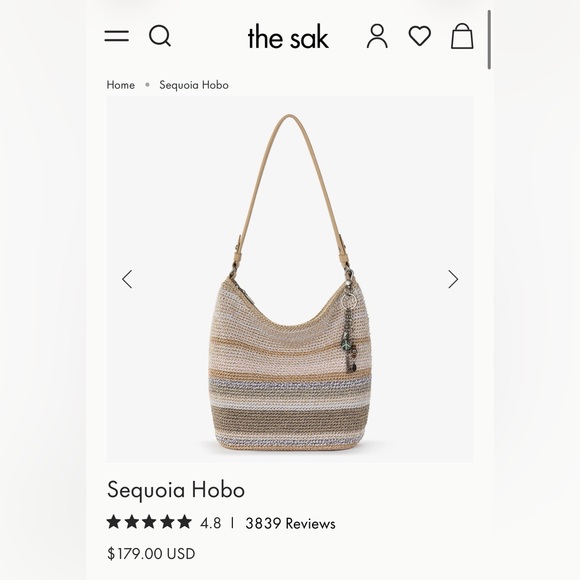 The Sak Handbags - The Sak Sequoia Hobo Bag - Tan and Cream Stripes